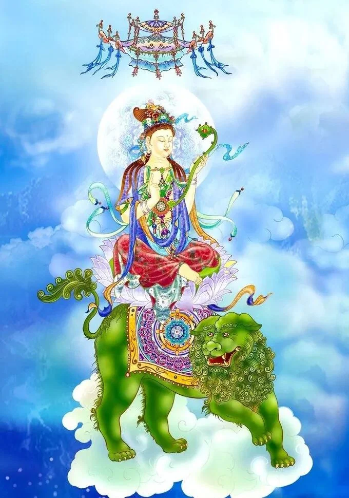 【佛菩萨圣诞法语】四月初四文殊菩萨圣诞日，恭诵讚偈福无量！